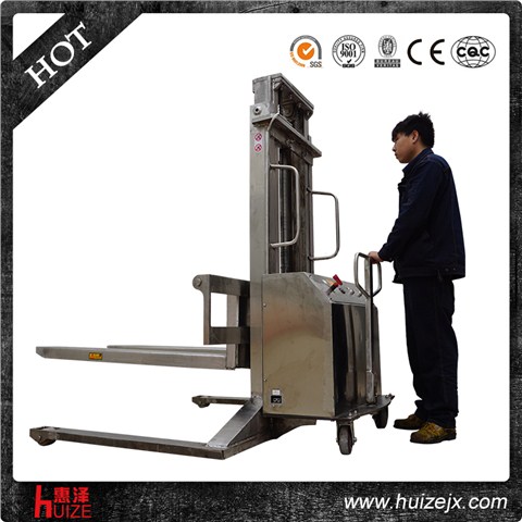 半電動堆高車(不銹鋼寬腿) 半電動堆高車(不銹鋼寬腿)