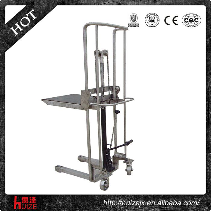 不銹鋼304輕型手動(dòng)堆高車(chē) 不銹鋼304輕型手動(dòng)堆高車(chē)